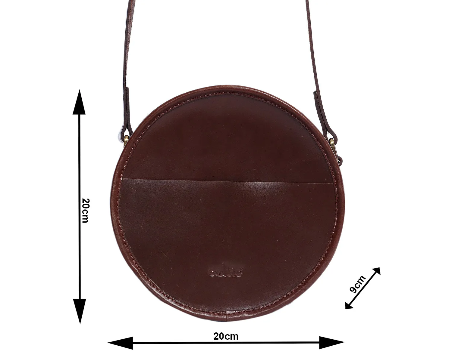 Stylish and Functional Brown Round Sling Bag, Art: BG-1467