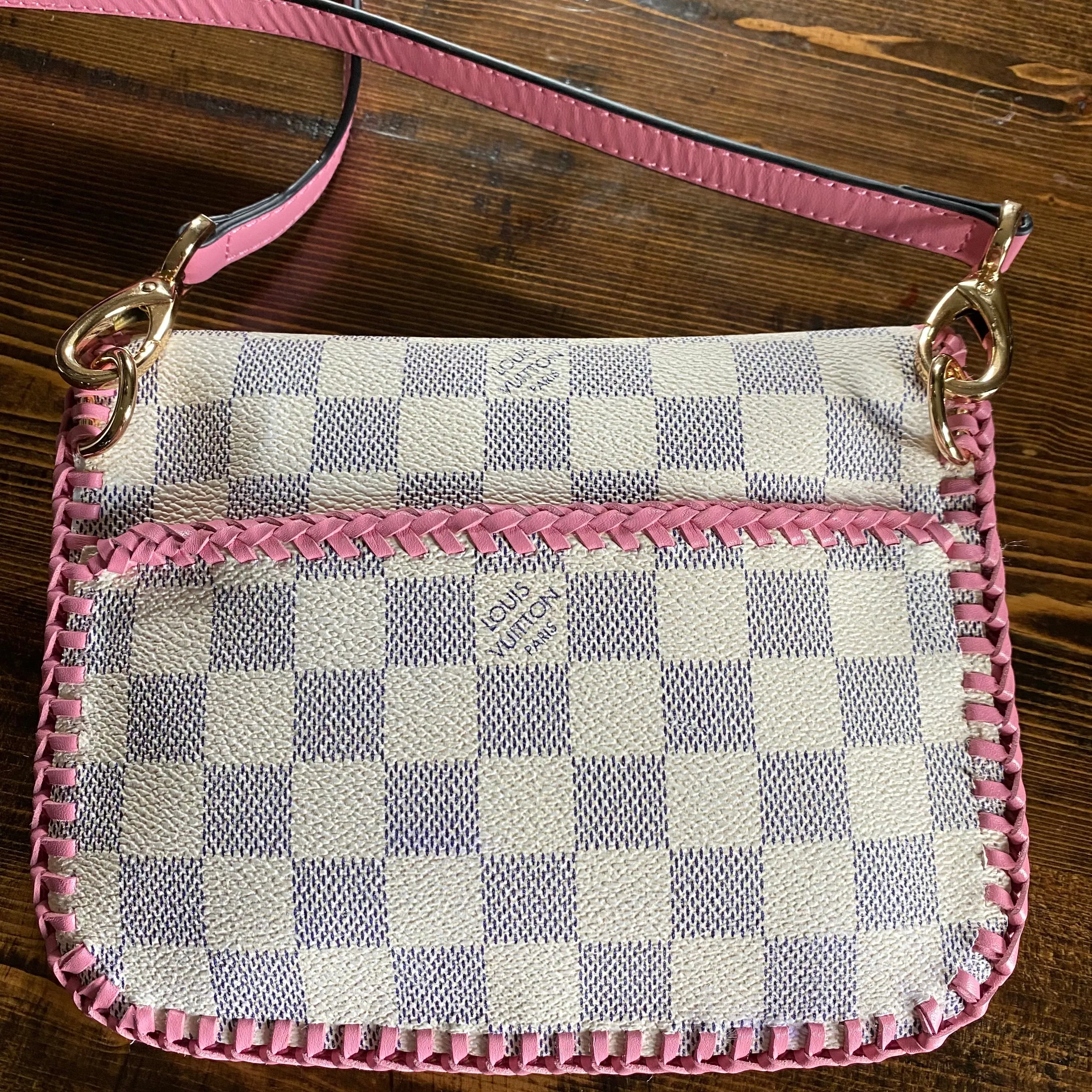 The Falcon - Damier Azur and Pink Small Crossbody