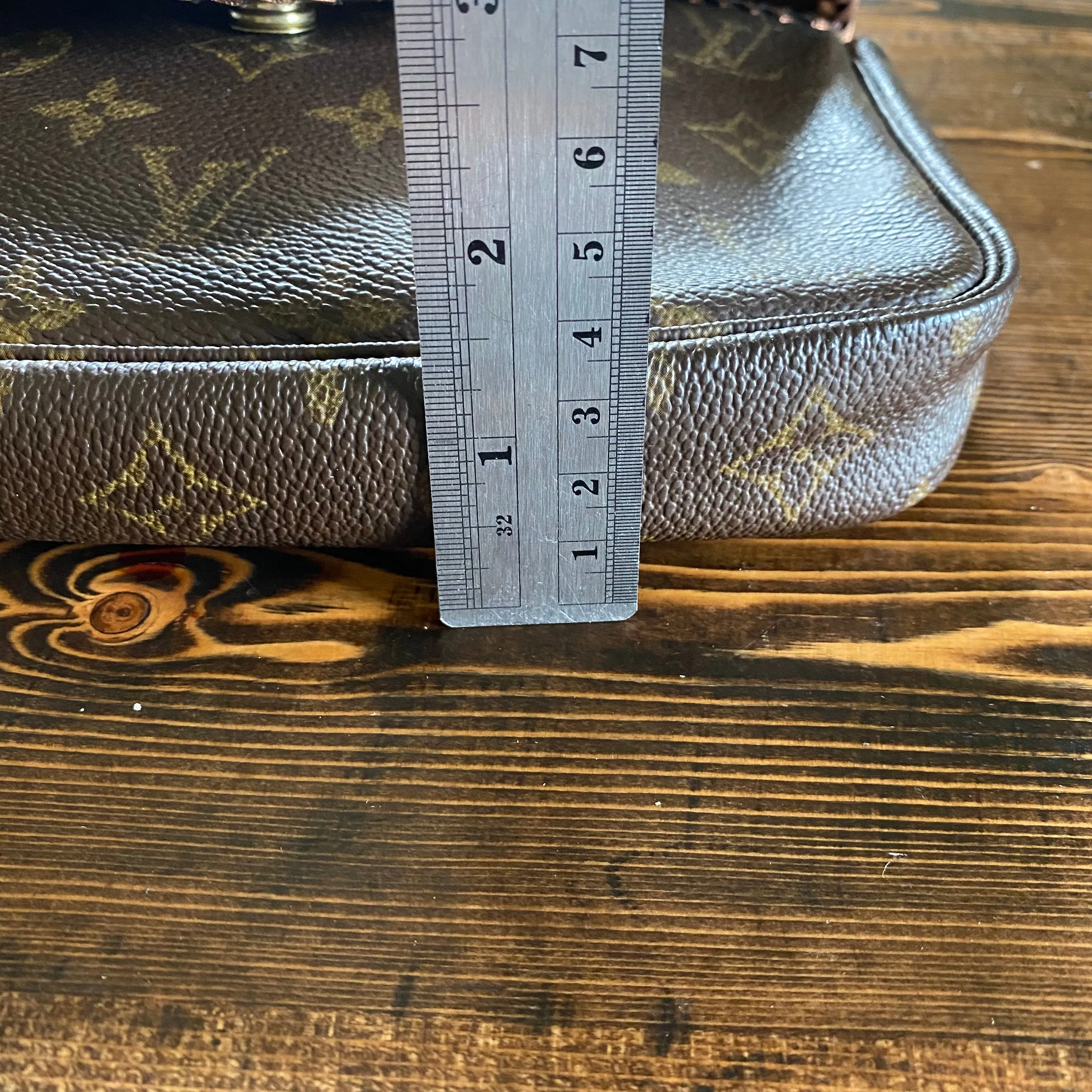 The Junco - Rose Gold Vintage Monogram Wristlet Bag