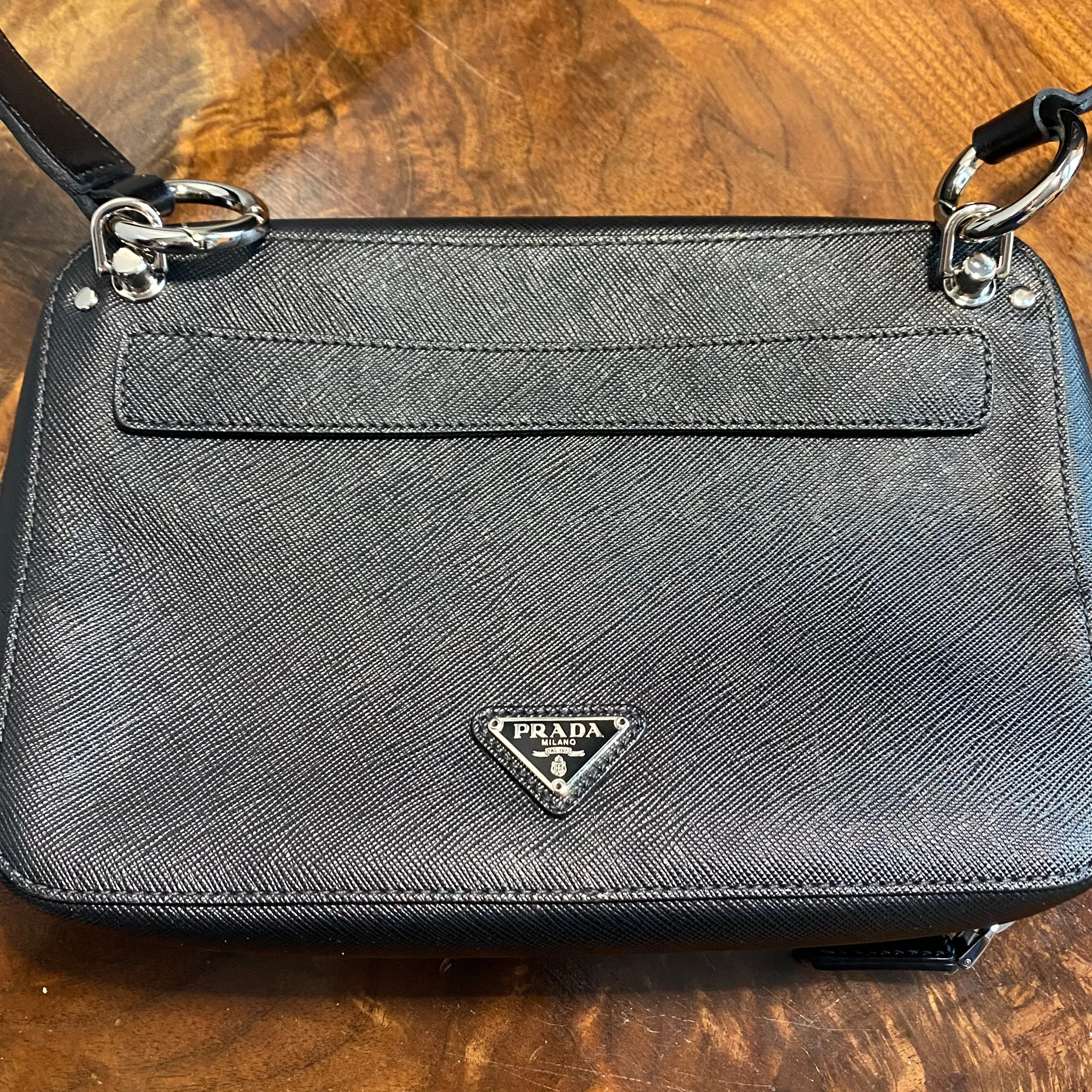 The Swan - Vintage Prada Organizer with Studs Crossbody/Wristlet