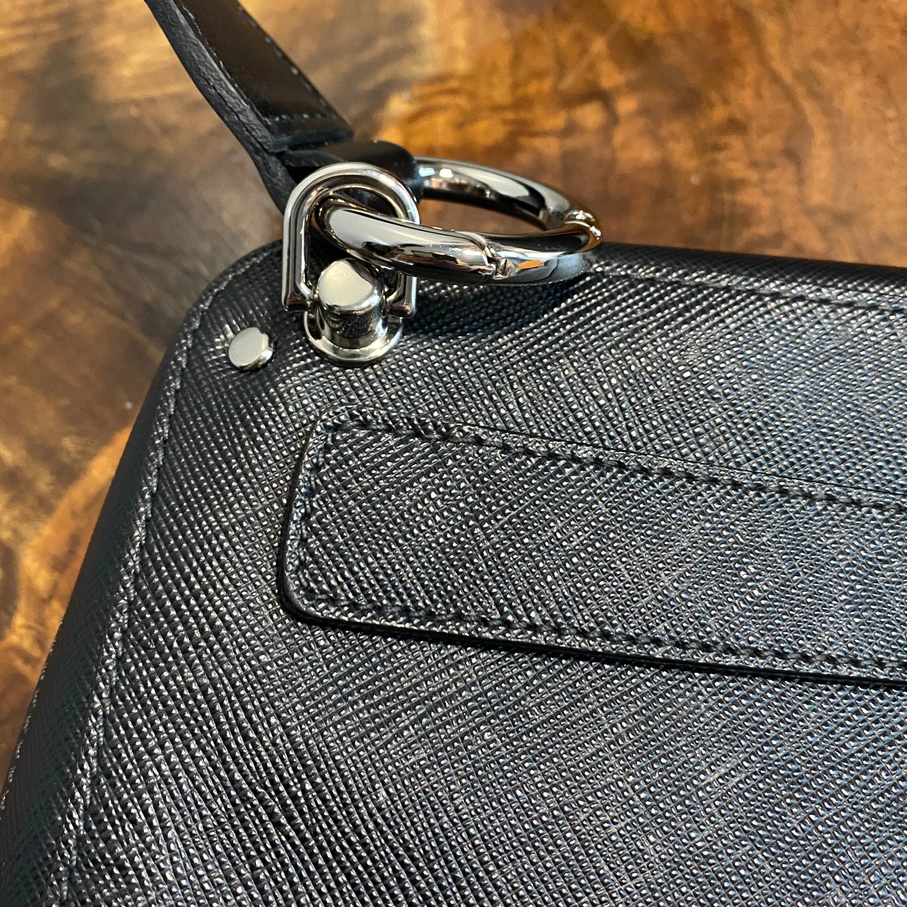 The Swan - Vintage Prada Organizer with Studs Crossbody/Wristlet