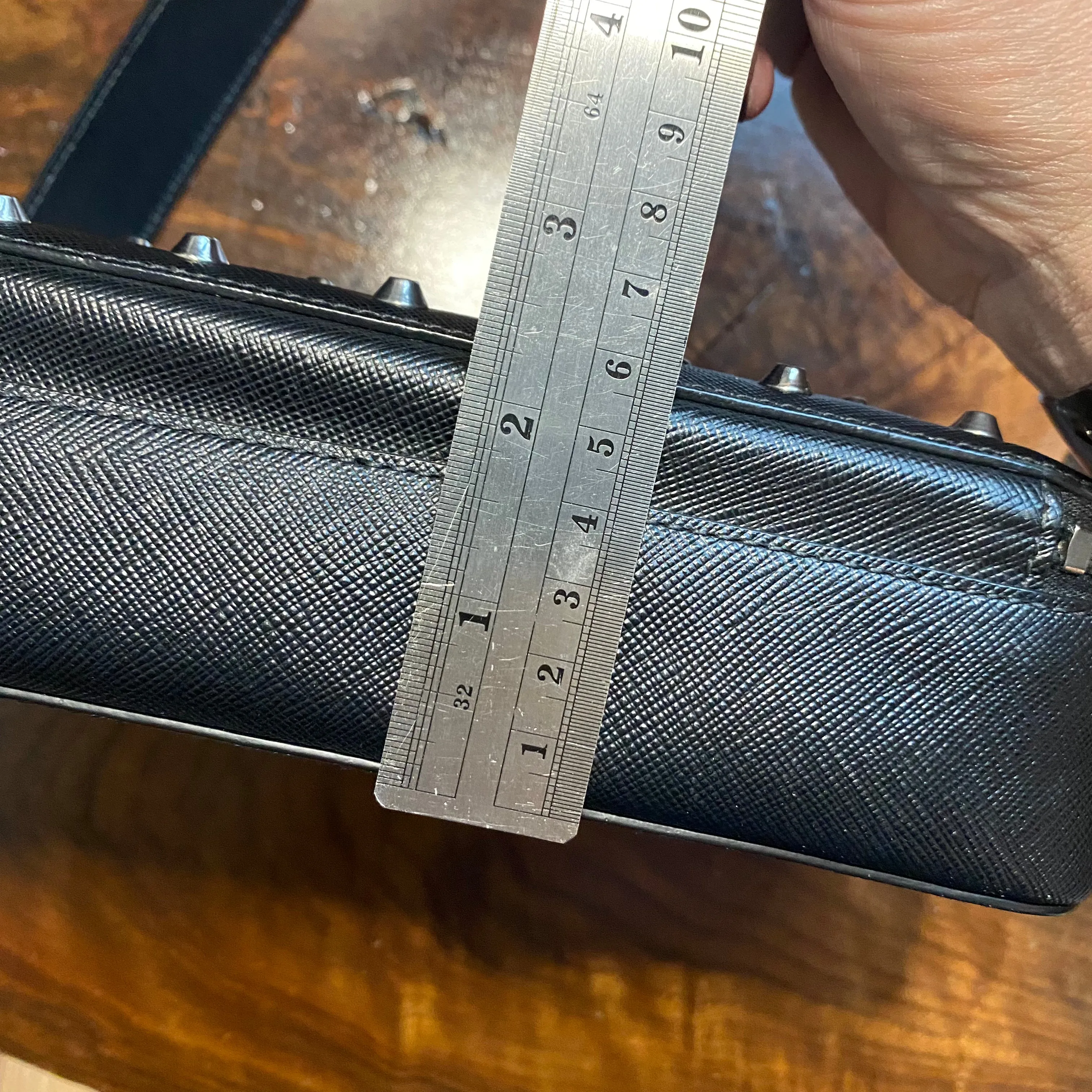 The Swan - Vintage Prada Organizer with Studs Crossbody/Wristlet