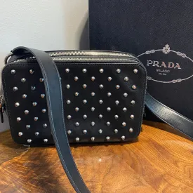 The Swan - Vintage Prada Organizer with Studs Crossbody/Wristlet
