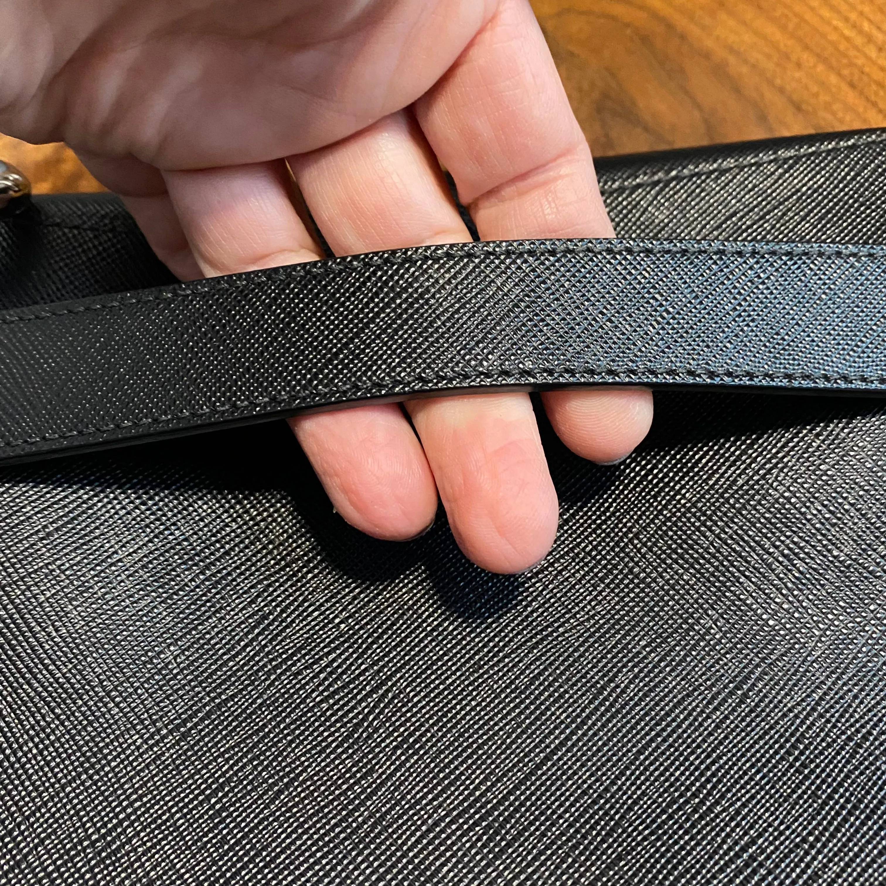 The Swan - Vintage Prada Organizer with Studs Crossbody/Wristlet