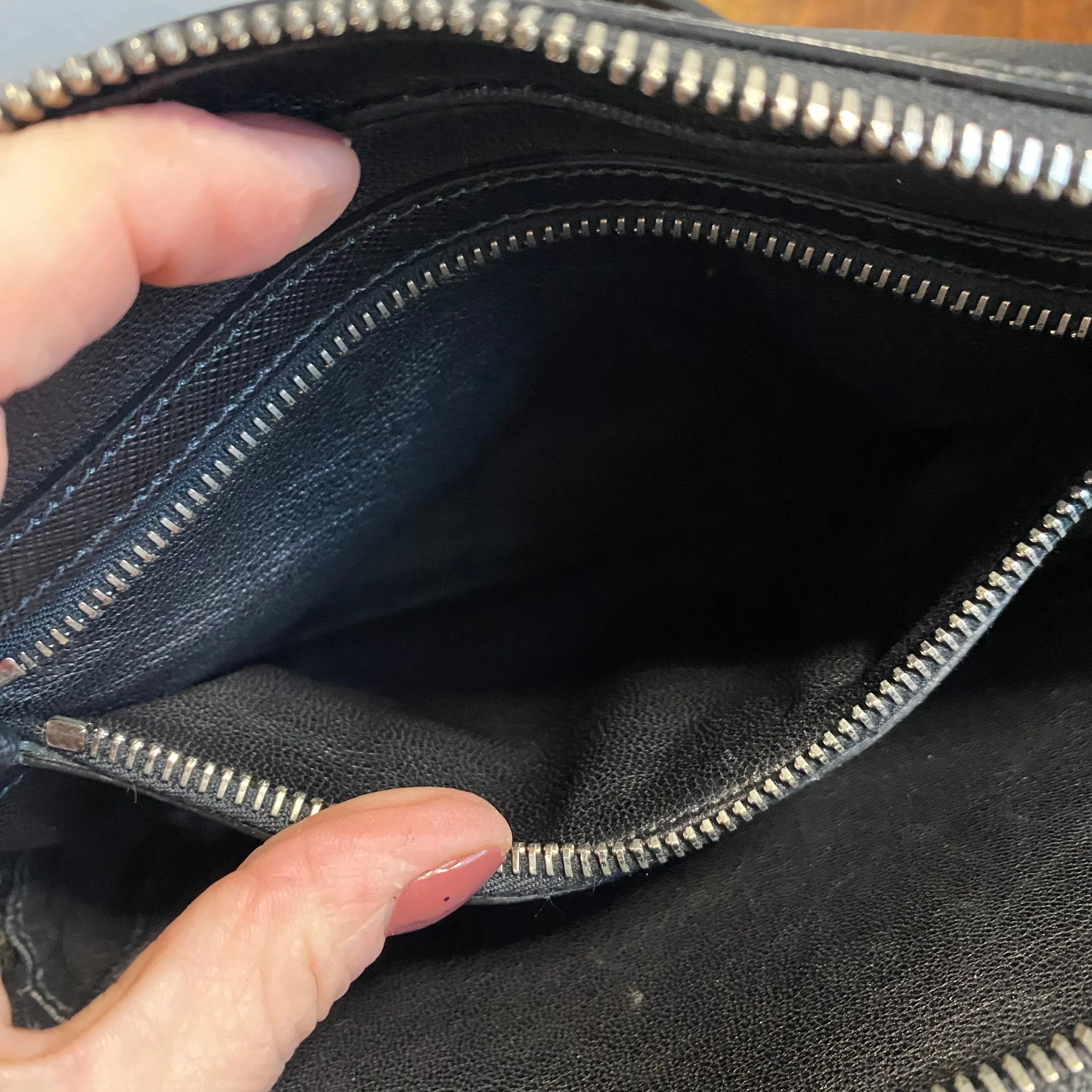 The Swan - Vintage Prada Organizer with Studs Crossbody/Wristlet