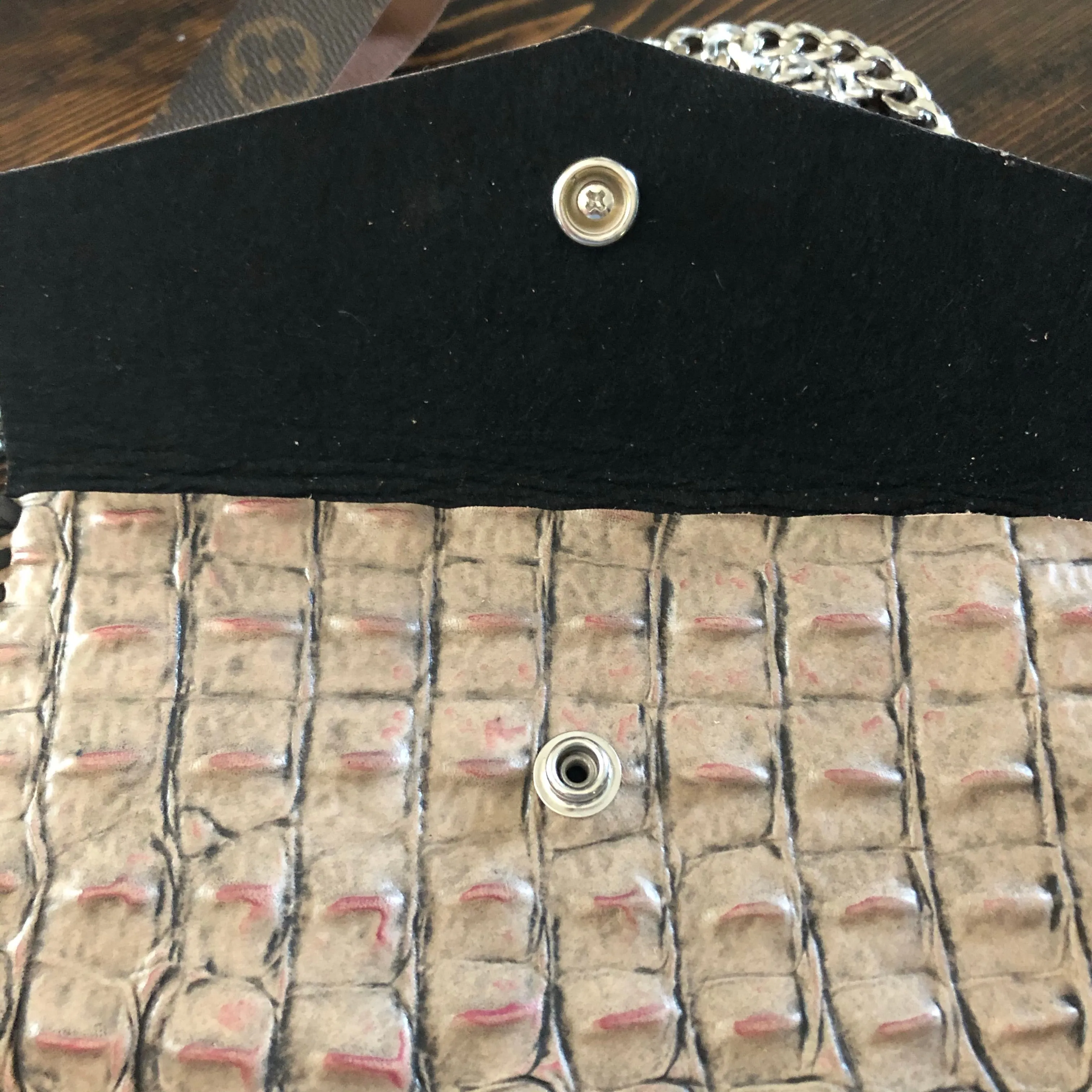 The Wren - Blush Vintage Wristlet/Crossbody/Clutch Bag