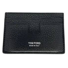 TOM FORD T-Line Grained Leather Cardholder - Black New w/Out Tags