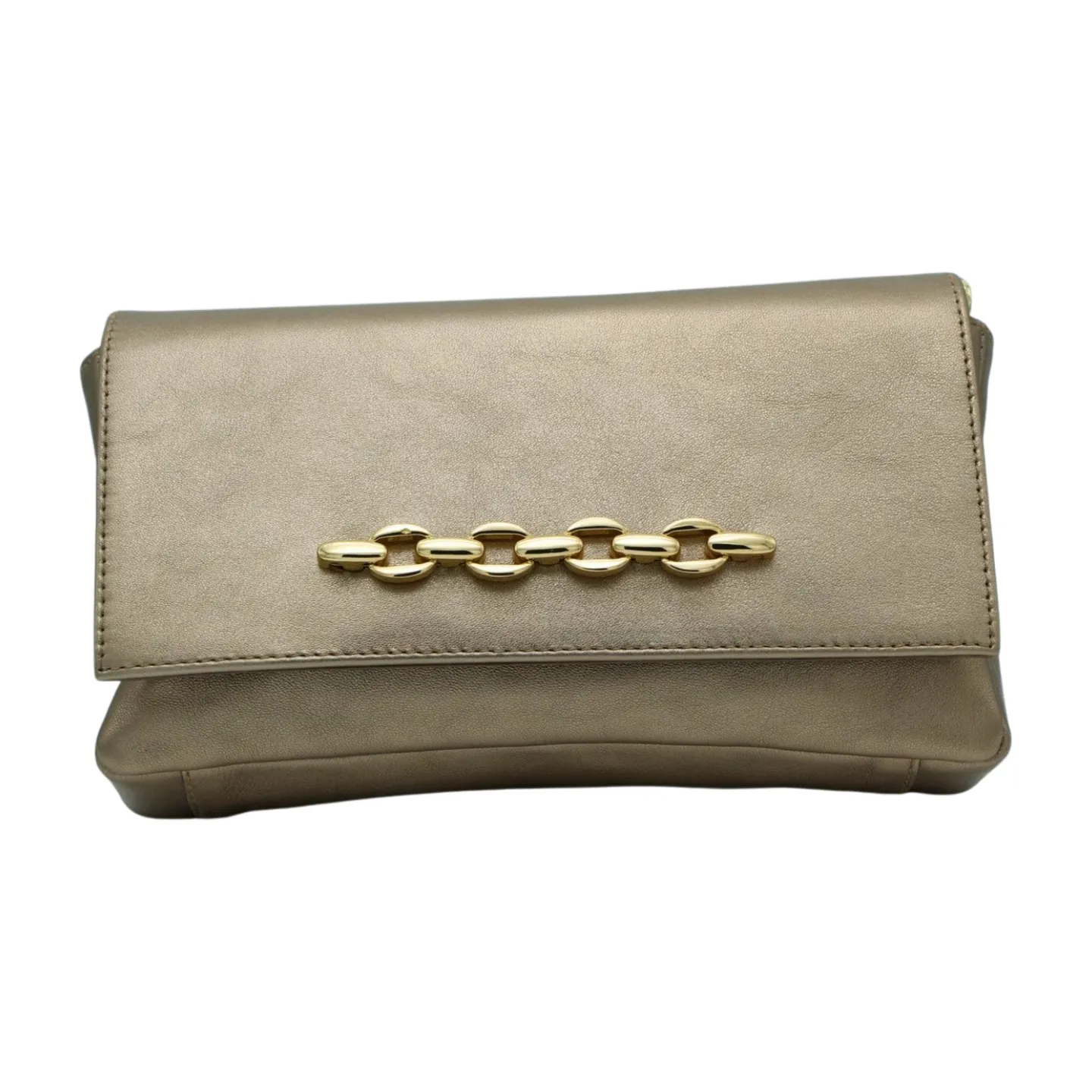 Unisa Bronze Leather Clutch Bag ZDALILA