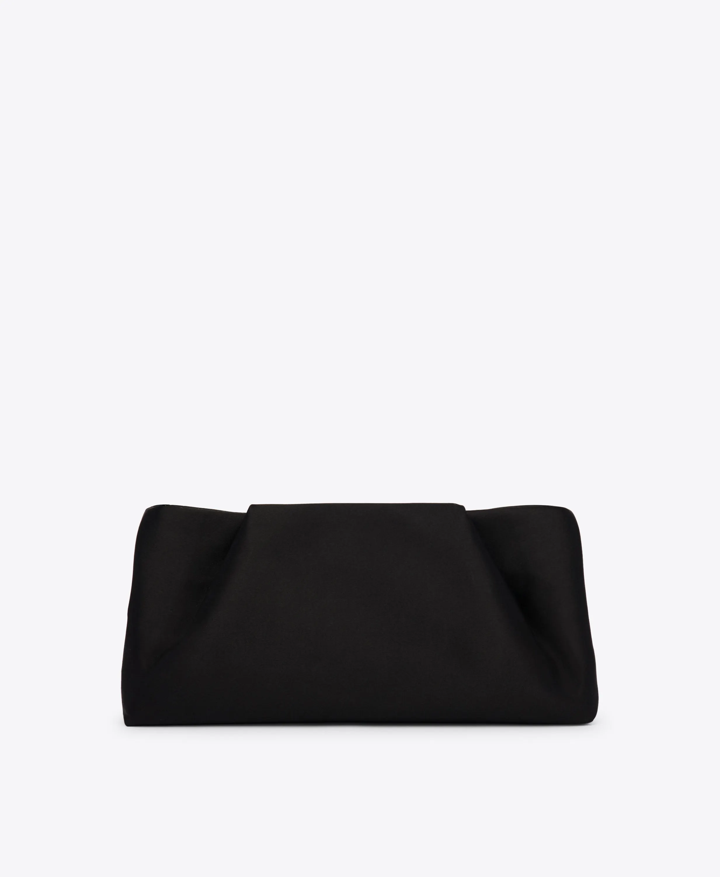 Vittoria Black Satin Clutch Bag