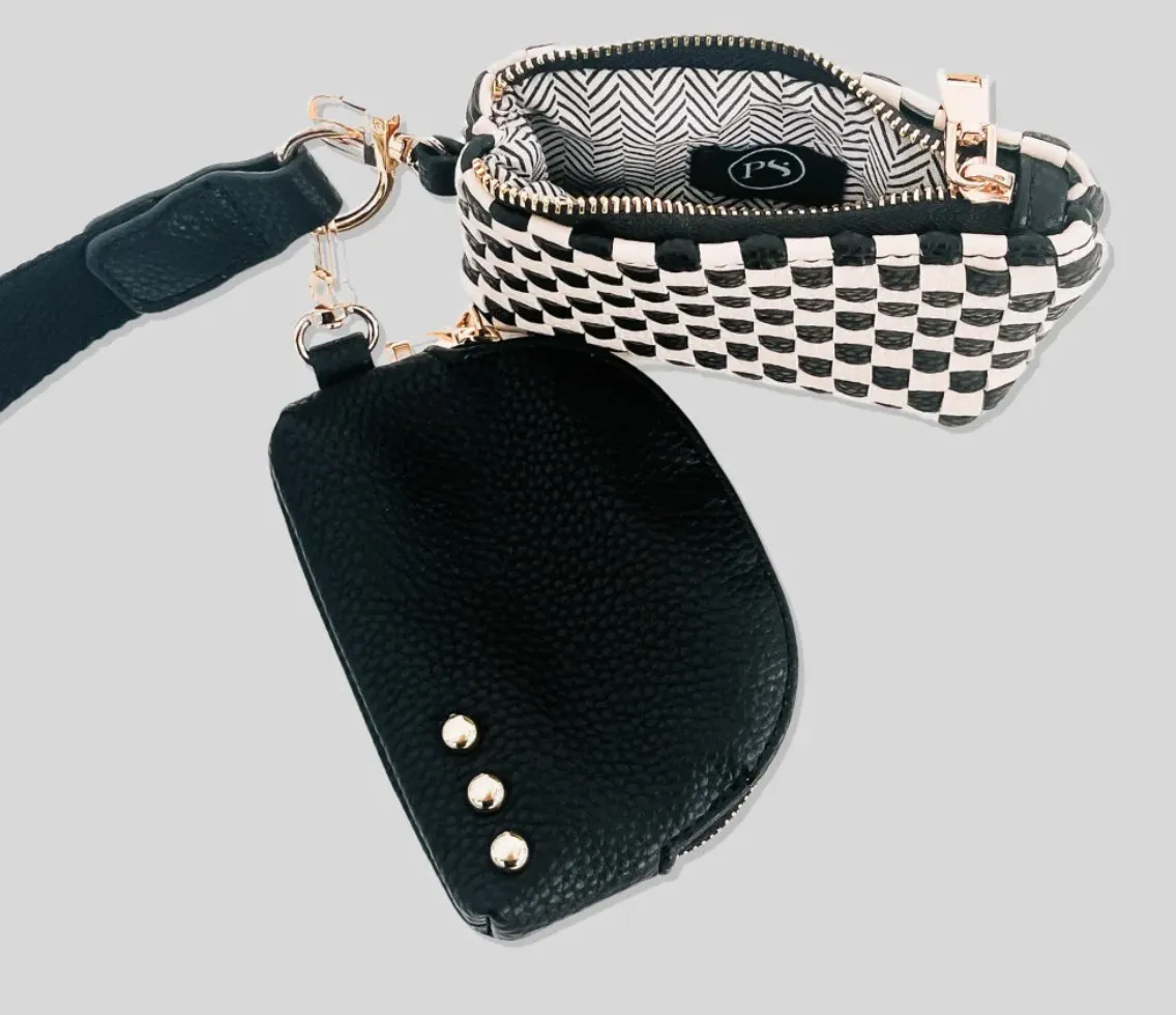 Wonderlust Woven Dual Pouch Wristlet - 2 Colors