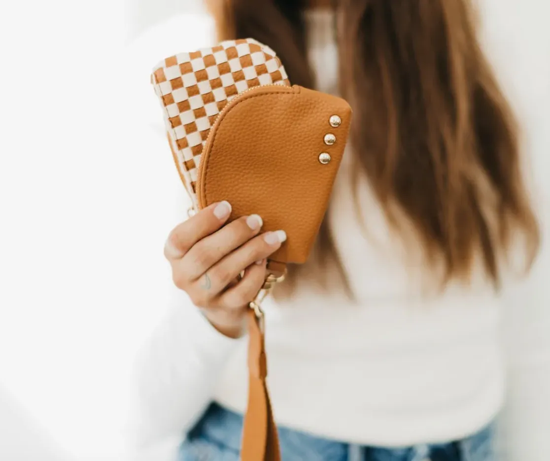 Wonderlust Woven Dual Pouch Wristlet - 2 Colors