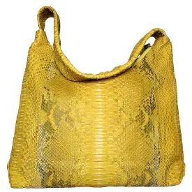 Yellow and Grey Jumbo Shoulder Bag